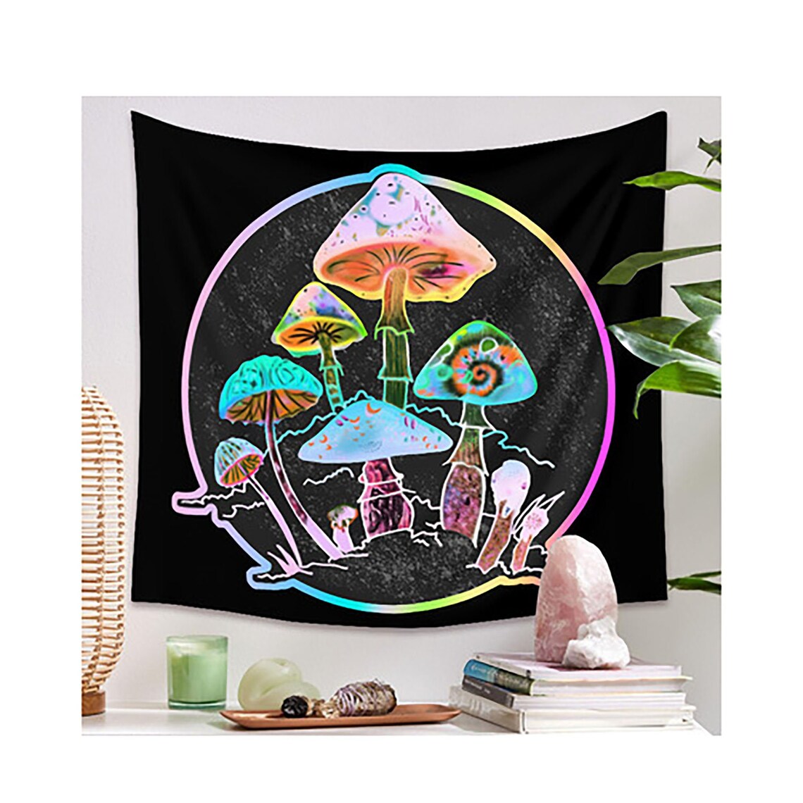 Trippy mushroom tapestry bohemian tapestry decorative cloth Etsy