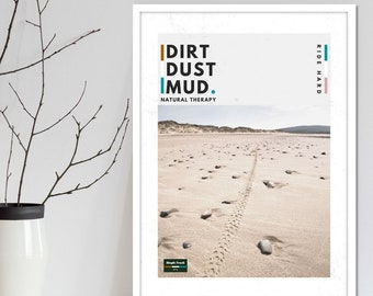 Mountain bike and road cyclist wall art poster series. Cycling art prints and MTB posters designed for wall decor for art mad cyclists.