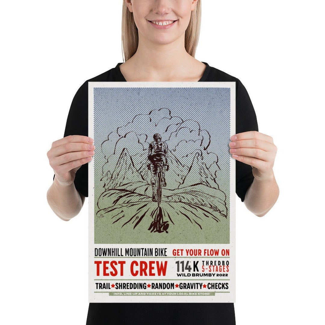 Thredbo MTB Gifts for MTB and Road Cycling Poster Wild