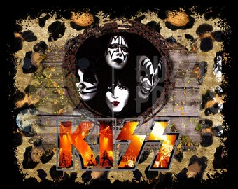 KISS classic band rock music PNG sublimation Digital File