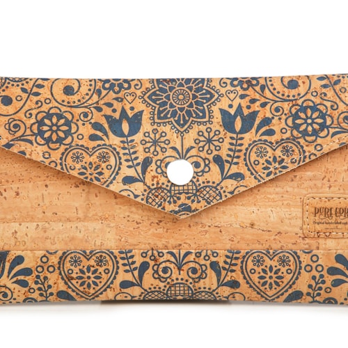 Envelope Cork Clutch Pleasant Vegan Document Holder Etsy