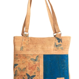 Bolso Bandolera Corcho Mariposas - Tote Bag - Bolso Vegano Grande