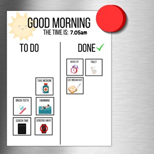 Kids Toddler Interactive Routine Daily Chart Visual Pictures Realistic ...