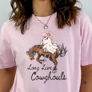 Cowghouls Halloween Shirt, Spooky Western Cowboy Ghost