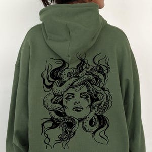 Medusa Snake Face Hoodie, Goddess Medusa Hoodie, Greek Mythology Hoodie, Snakes Head Witch Hoodie, Mythology Hoodie, Witchy Woman Hoodie