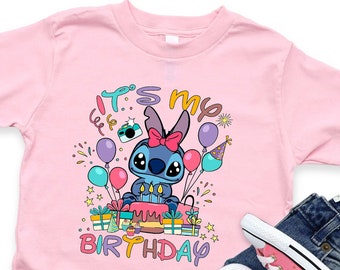 Stitch Birthday Girl Shirt, Disney Party Shirt