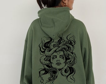 Medusa Snake Face Hoodie, Goddess Medusa Hoodie, Greek Mythology Hoodie, Snakes Head Witch Hoodie, Mythology Hoodie, Witchy Woman Hoodie