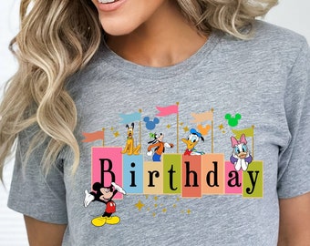 Disney Birthday Shirt, Mickey & Friends, Family Matching Tee