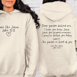 Positivity Back Print Hoodie, Dear Person Behind Me, Spiritual Sweatshirt