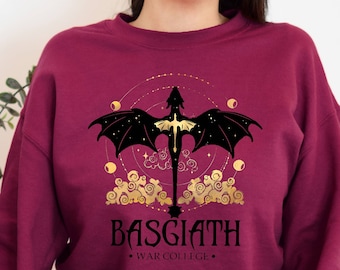 Fourth Wing Sweatshirt: Basgiath War College Dragon Rider Shirt