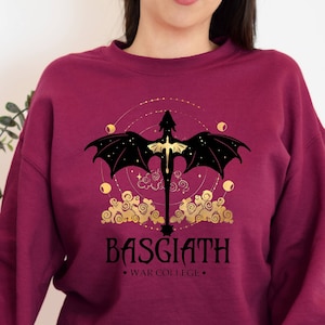 Fourth Wing Sweatshirt, Basgiath War College, Dragon Rider, Violet Sorrengail, Xaden Riorson, Riders Quadrant, Fantasy reader, Bookish Shirt