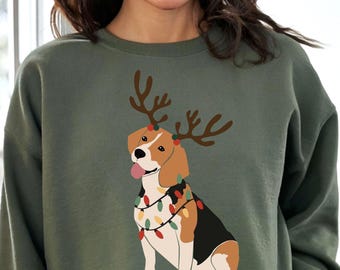 Beagle Sweatshirt ,Christmas Shirt ,Beagle Lover Shirt ,Beagle Dog Shirt , Dog Lover Gift ,Christmas Dog Shirt ,Christmas Gift, Beagle mom