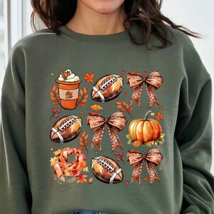 Football Coquette Bow Game Day Sweashirt, Gameday Womens Shirt,Tis the Football Season Shirt,Football Mom Shirt,Sports Mama Gift