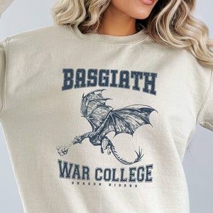 Basgiath War College Sweatshirt ,Fourth Wing Shirt Dragon Rider Violet Sorrengail Xaden Riorson Fantasy Bookish The Empyrean Series Booktok
