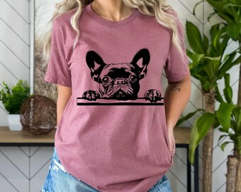 French Bulldog Mama Graphic Tee, Dog Lover Frenchie Shirt