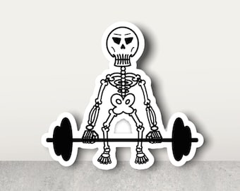 Deadlift Skeleton | Waterproof Vinyl Sticker
