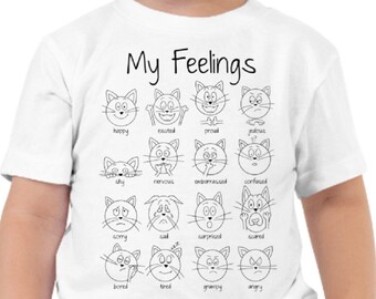 Cat Toddler T-shirt, Cat T-shirt for Kids, Educational T-shirt, Preschool T-shirt for kids, Kindergarten T-shirt for Kids, Cartoon Tee Kids