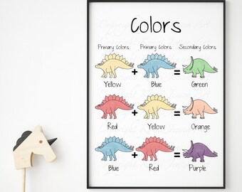 Montessori Colors, Learning Decor Preschool, Educational Print Preschool, Preschool Colors Print, Home School Colors, Classroom Artwork
