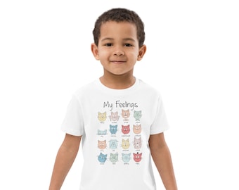 Cat kid T-shirt, Cat T-shirt for Kids, Educational T-shirt, Preschool T-shirt for kids, Kindergarten T-shirt for Kids, Rainbow Tee Kids