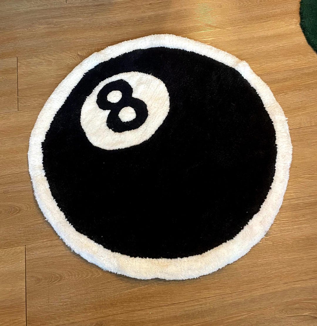 8 Ball Hand Tufted Rug - Etsy