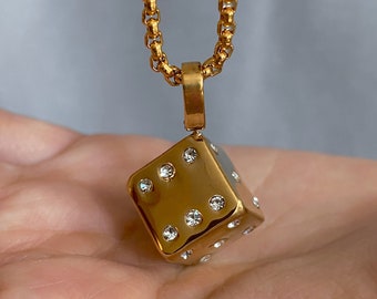 【14K】(14金) cute dice necklace サイコロネックレス☆関税込 14K】(14金) cute dice necklace サイコロネックレス☆関税込
