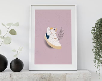 Sneakers Art Illustration Print: Wall Decor (Digital Download)