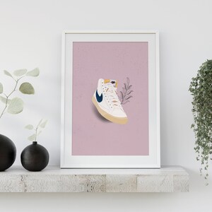 Sneakers Art Print, illustration Print, Digital Download, Wall Print