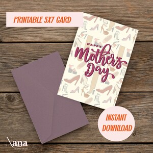 Printable Mother's Day Card - Happy Mother's Day Printable - Fashion Mother's Day Card - Digital Download Card