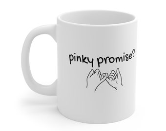 Pinky Promise Ceramic Mug Relationship Coffee Cup Promise Ring Tea Cup Friendship Mug Promise Gift For