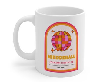 Mirrorball Ceramic Mug Folklore Coffee Mug Retro Coffee Cup Y2K 70s Aesthetic Gifts Taylor Swift Gifts Merch Inspired Swiftie