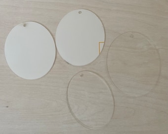 Clear Acrylic Easter Egg Blanks: 3mm Plain Acrylic Shapes