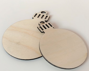 Wooden Blank Baubles: DIY Craft Embellishments - Pack of 10