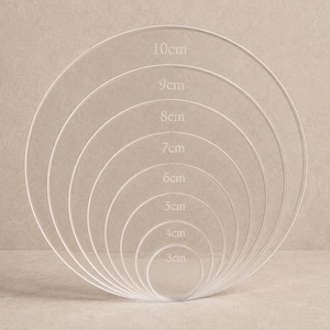 Clear Acrylic Circles | Laser Cut Blanks for Crafts, Vinyl, UV DTF Projects image 1