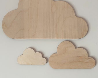 Maple Wood Cloud Shape Blanks: Arts and Crafts Supply