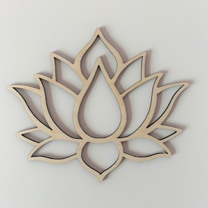 Lotus Flower Outline /  Macrame Mobile / Nursery Shapes / Wooden Shapes For Crafts