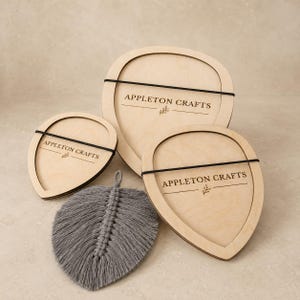 Macrame Leaf & Feather Cutting Template: 5 Sizes Available