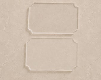 Acryl-Ticketrohlinge: DIY-Bastelform, Sublimationsdruck (14 cm x 7,8 cm)