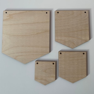 Wooden Flag Pennant Blanks / Flag Shape / Pennant Blanks / Craft Shape / DIY Bunting / Wooden Bunting