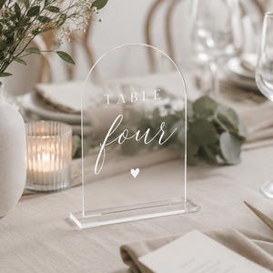 Acrylic Blanks for Event Signage Frosted and Clear | Wedding Table Numbers | Welcome Sign | Event Signage | Cast Acrylic Bild 3