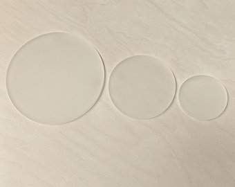 Frosted Acrylic Circle Discs: 3mm DIY Craft Blanks