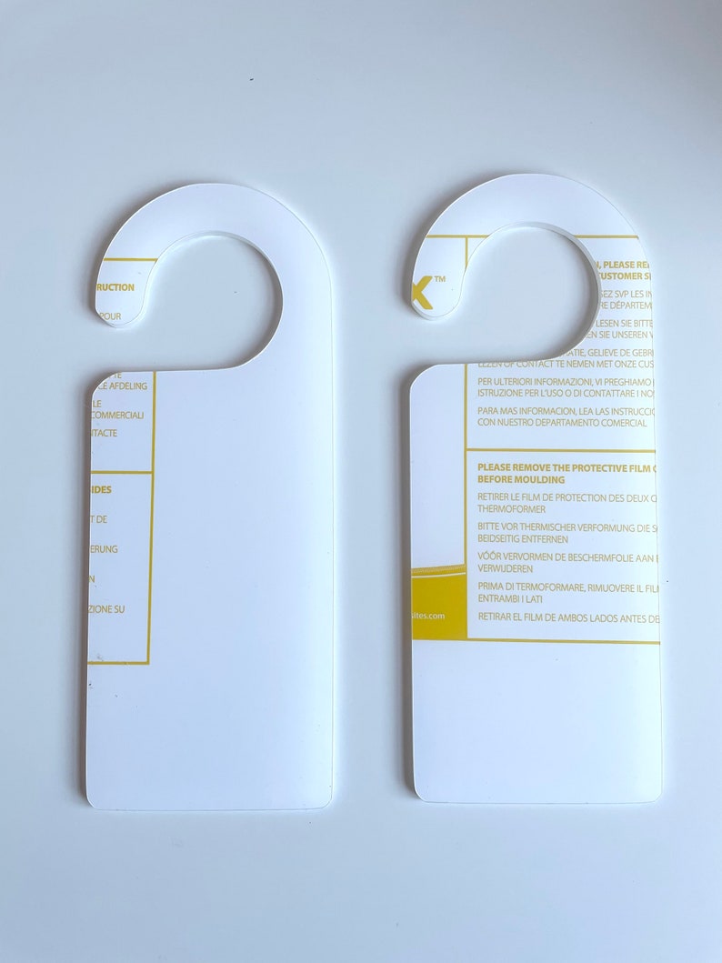 Acrylic Blank Door Hangers / Wardrobe Dividers / Crafting Etsy