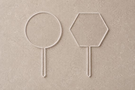 Acrylic Cake Topper Blanks | Circle & Hexagon | Clear Cast Acrylic | DIY Cake Topper | Craft Blank