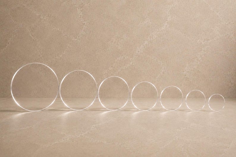 Clear Acrylic Circles | Laser Cut Blanks for Crafts, Vinyl, UV DTF Projects image 2