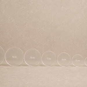 Clear Acrylic Circles | Laser Cut Blanks for Crafts, Vinyl, UV DTF Projects image 3