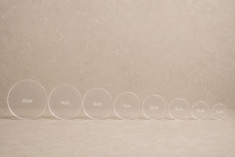 Clear Acrylic Circles | Laser Cut Blanks for Crafts, Vinyl, UV DTF Projects image 3
