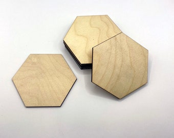 Birch Laser Ply Wooden Hexagon Shape Blanks: Arts and Crafts