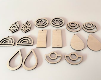 Laser Ply Unfinished Earring Blanks: Macrame Jewelry Supplies
