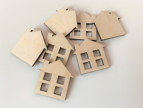 Plywood Blank Houses / Multipack of Wooden Houses / Birch Plywood