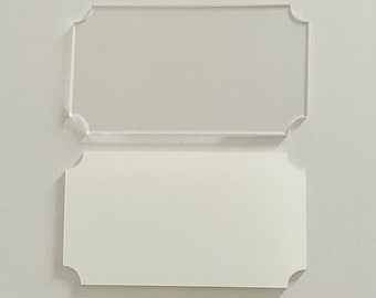 Acrylic Ticket Blanks: DIY Craft Shape, Sublimation Printing (14cm x 7.8cm)