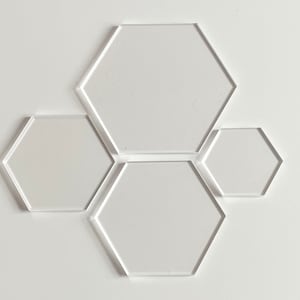 Blank Acrylic Hexagon/ Clear Acrylic /Plain Acrylic hexagons/ 3mm